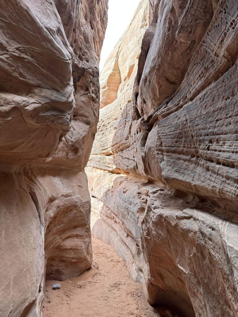 hiking slot canyon valley of fire