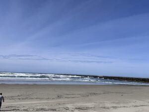 walking at Oregon Dunes