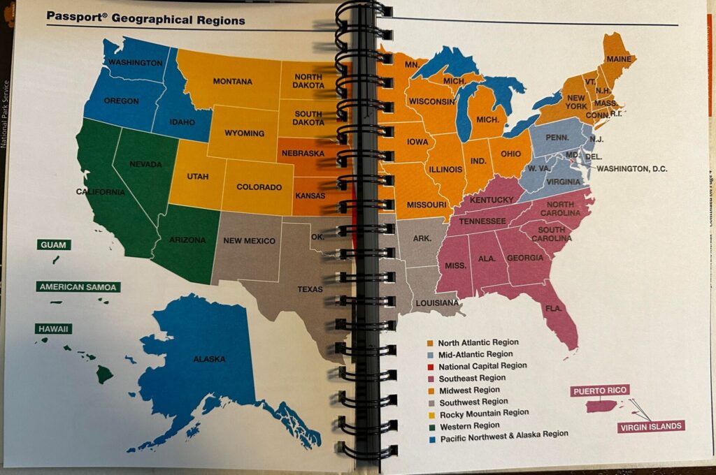 National Park Passport Book Regions